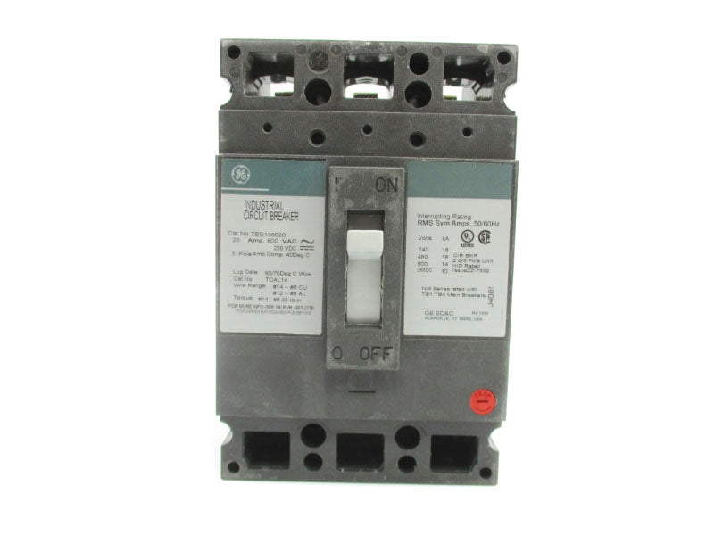 GENERAL ELECTRIC TED136020 600VAC 20A (GREEN) UNMP