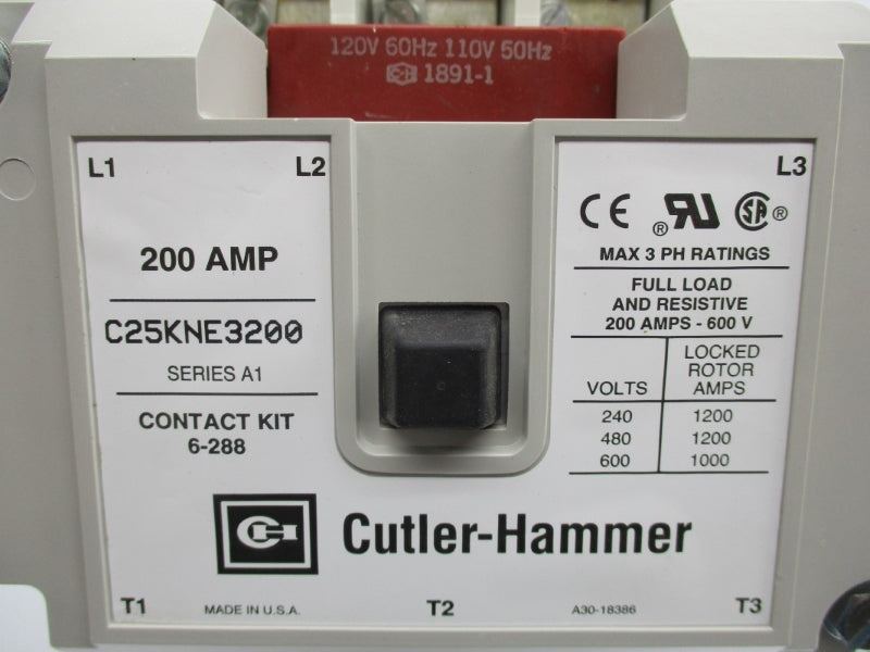 CUTLER HAMMER C25KNE3200 SER. A1 110/120V 200A NSNP