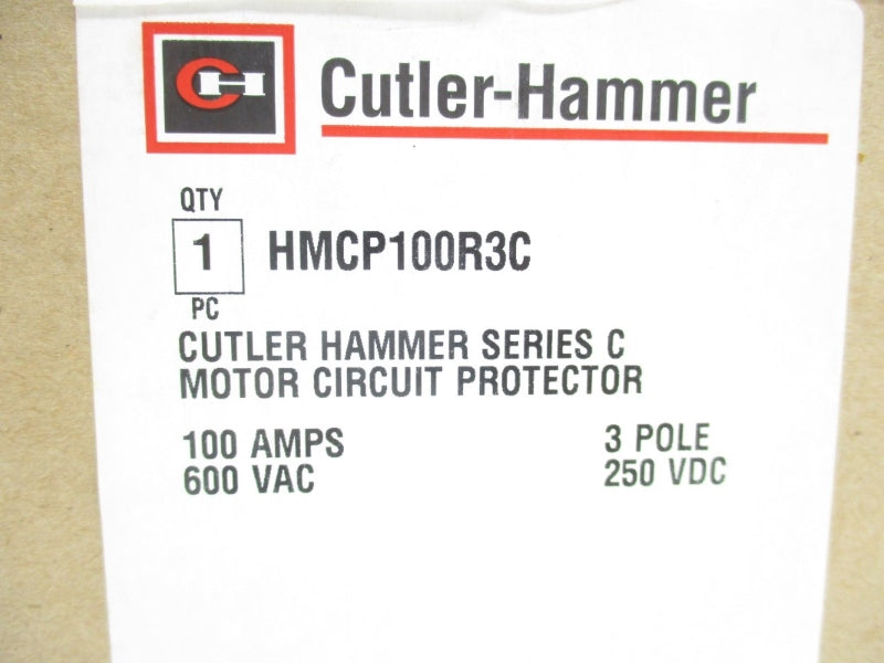 CULTER HAMMER HMCP100R3C SER. C 600VAC 100A NSMP