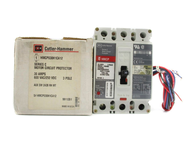 CULTER HAMMER HMCP030H1CA12 SER. C 600VAC 30A NSMP