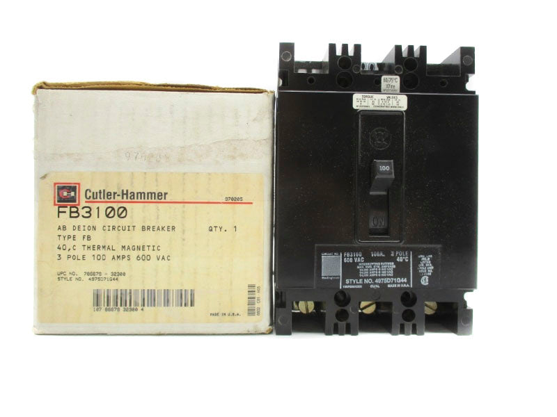CUTLER HAMMER FB3100 600VAC 100A NSMP
