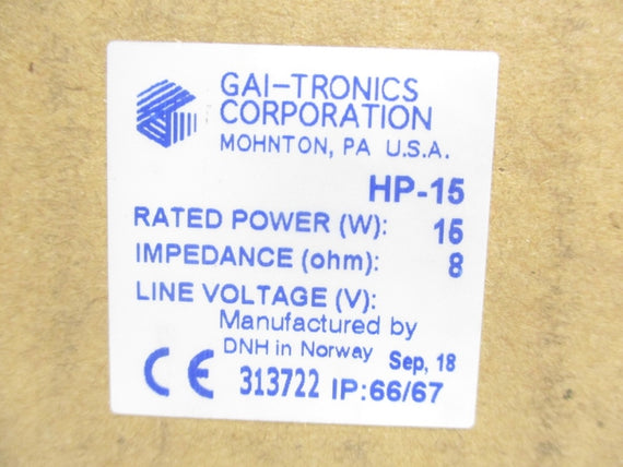 GAI-TRONICS HP-15 NSMP
