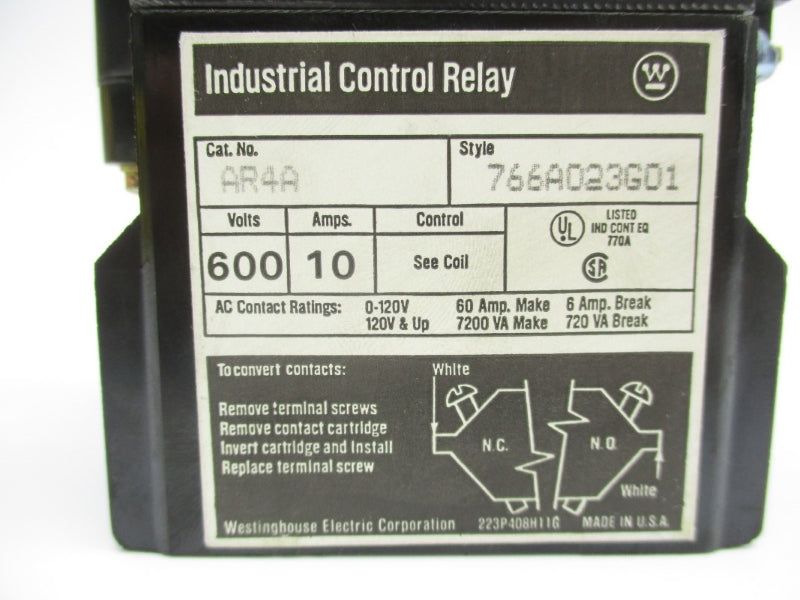 WESTINGHOUSE AR4A 766AD23G01 110/120V 10A NSNP