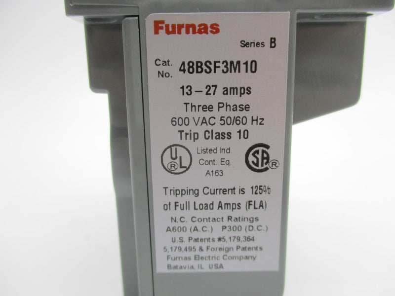FURNAS 48BSF3M10 SER. B 600VAC 13-27A NSMP