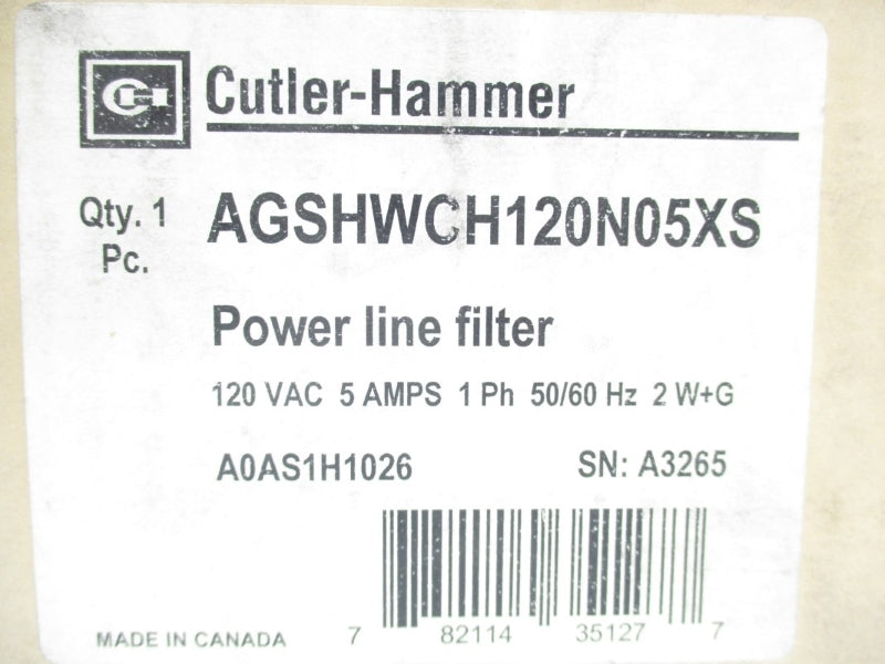 CUTLER HAMMER AGSHWCH120N05XS 120VAC 5A NSMP