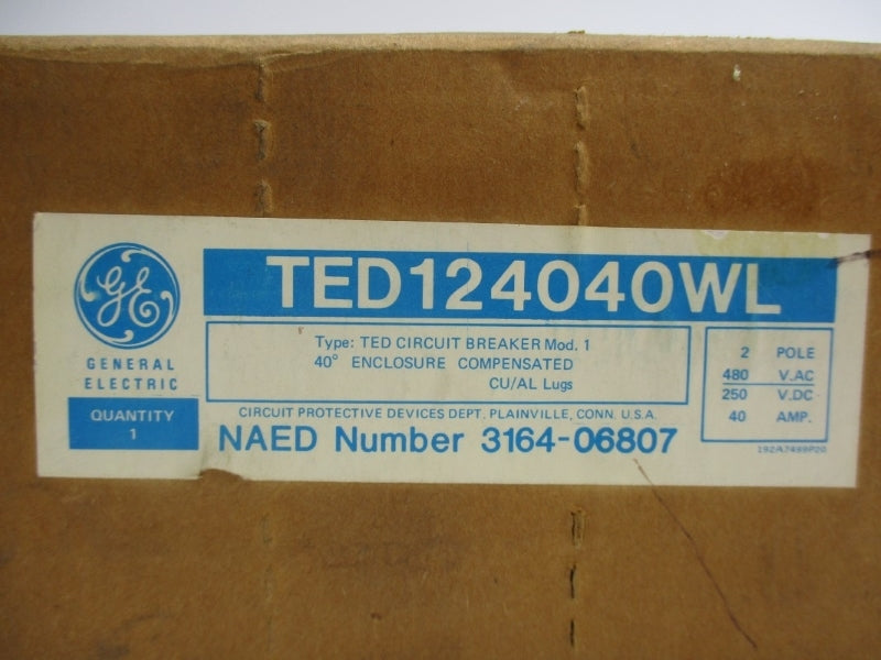 GENERAL ELECTRIC TED124040WL 480VAC 40A NSMP