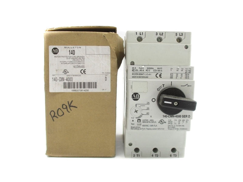 ALLEN BRADLEY 140-CMN-4000 SER. D 600VAC 25-40A (BR/WH) NSMP