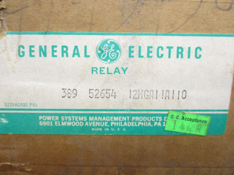 GENERAL ELECTRIC 12HGA11A110 250V NSMP