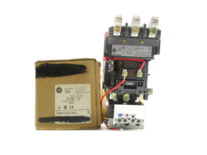 ALLEN BRADLEY 509-COD-A4J SER. B 120V 45A (BR/WH) NSMP