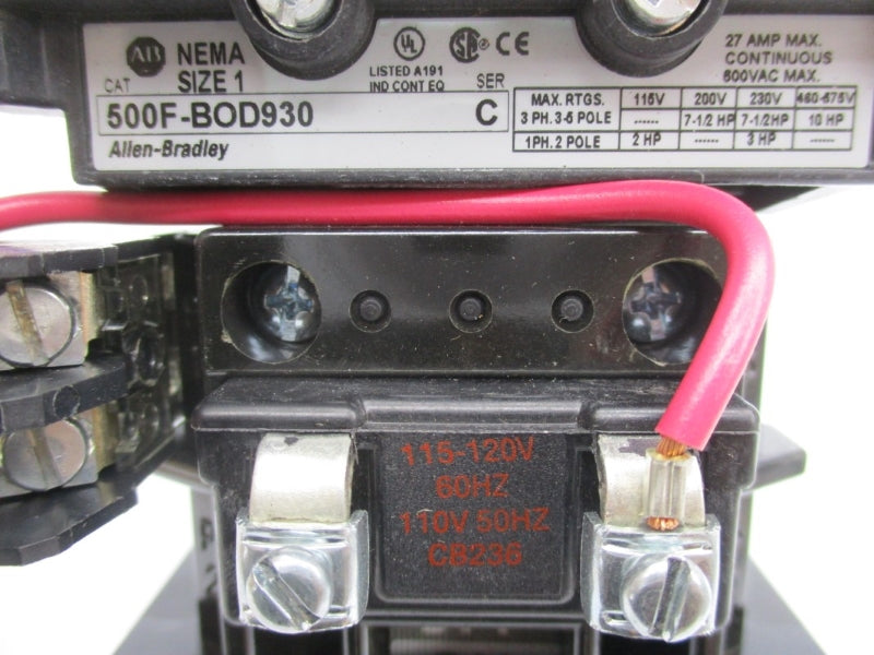 ALLEN BRADLEY 500-BOD930 SER. C 120V (BR/WH) NSMP