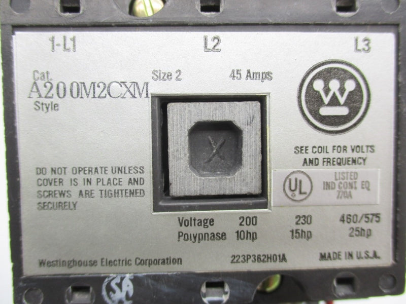 WESTINGHOUSE A200M2CXM 460/575 45A UNMP