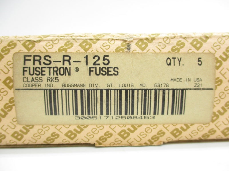 BUSSMANN FRS-R-125 300VDC 125A (PKG OF 5) (BR/PK) NSMP