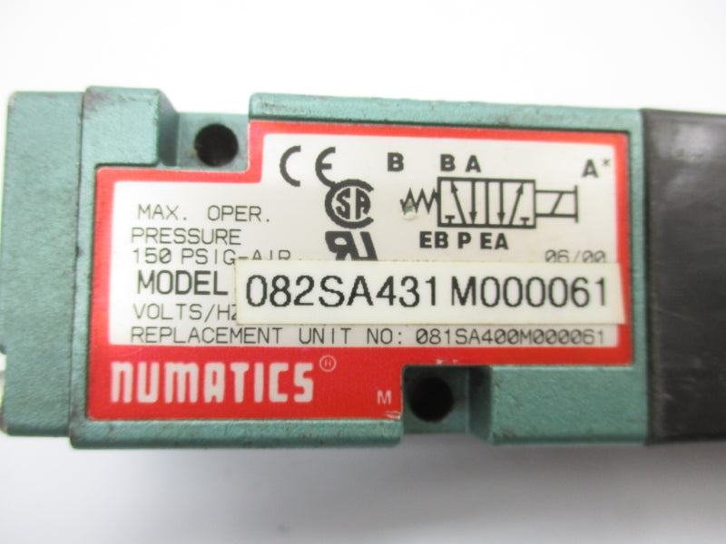 NUMATICS 082SA431M000061 150PSI UNMP