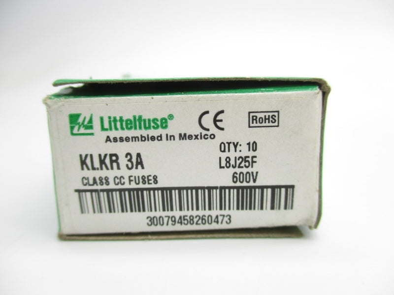 LITTELFUSE KLKR3A 600VAC 3A (PKG OF 10) NSMP