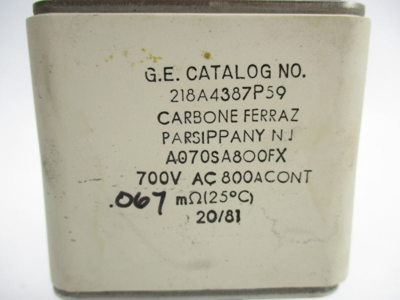 GENERAL ELECTRIC 218A4387P59 700VAC 800A NSNP