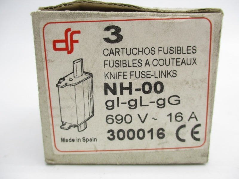 DF NH-00 690VAC 16A (PKG OF 3) NSMP