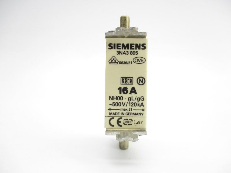 SIEMENS 3NA3805 NH00 500V 16A NSNP