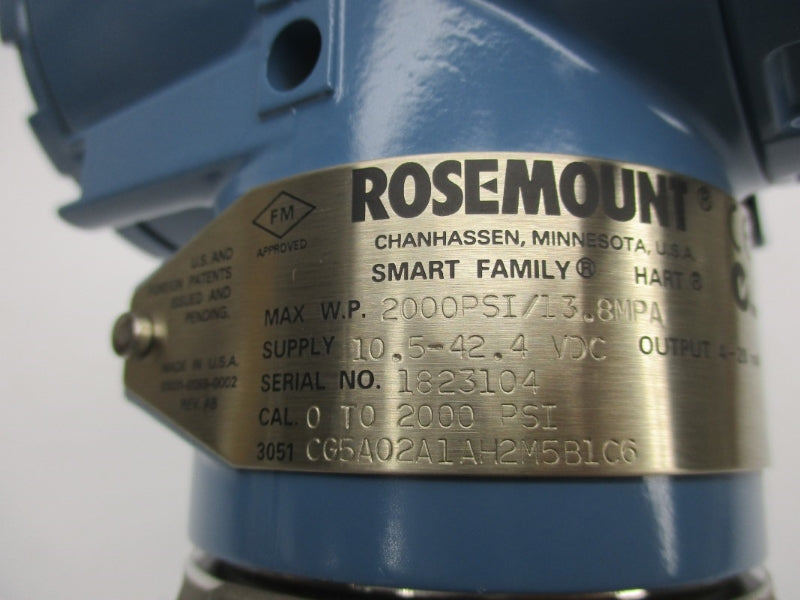 ROSEMOUNT 3051CG5A02A1AH2M5B1C6 0-2000PSI 10.5-42.4VDC NSNP