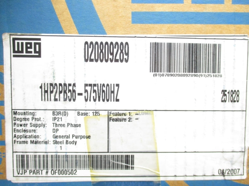 WEG OF000502 575V 1.24A NSMP