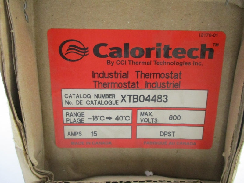 CALORITECH XTB04483 600V 15A -18/40'C NSFS