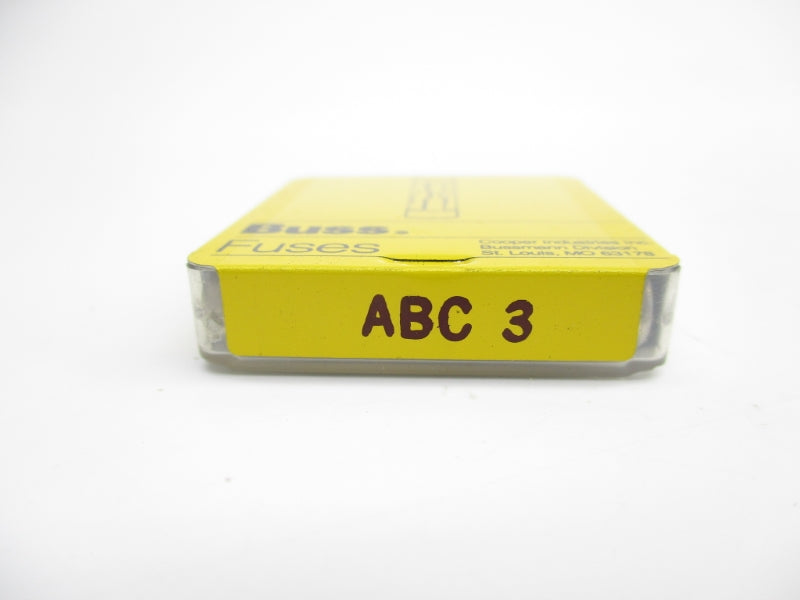 BUSSMANN ABC-3 250V 3A (PKG OF 50) NSMP