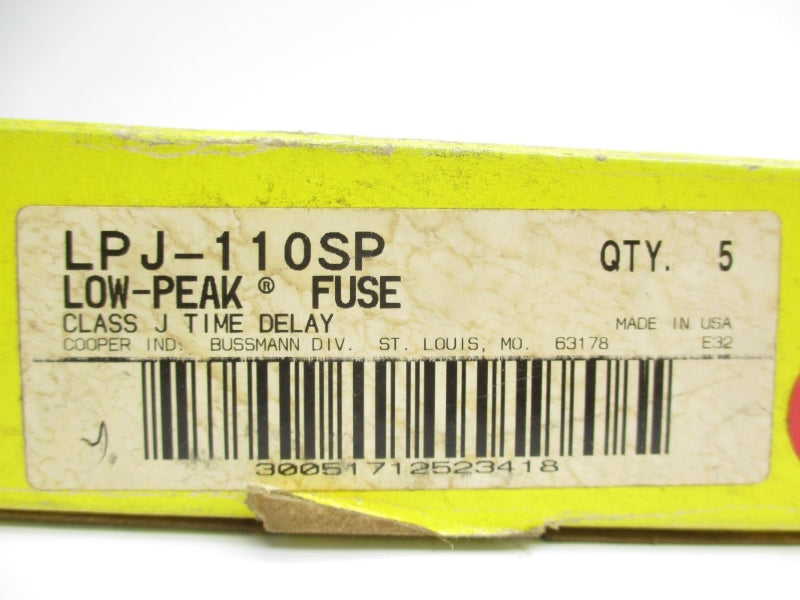 BUSSMANN LPJ-110SP 600VAC 110A (PKG OF 5) NSMP