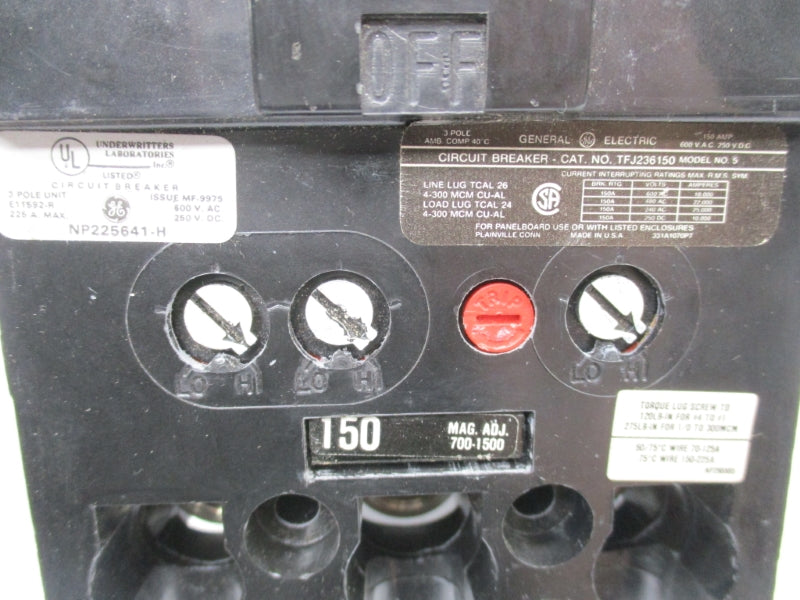 GENERAL ELECTRIC TFJ236150 600VAC 150A NSNP