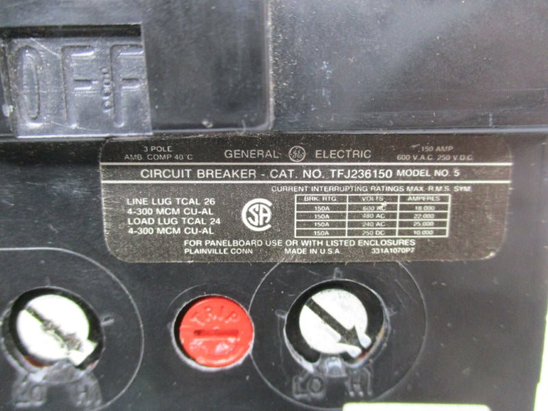 GENERAL ELECTRIC TFJ236150 600VAC 150A NSNP
