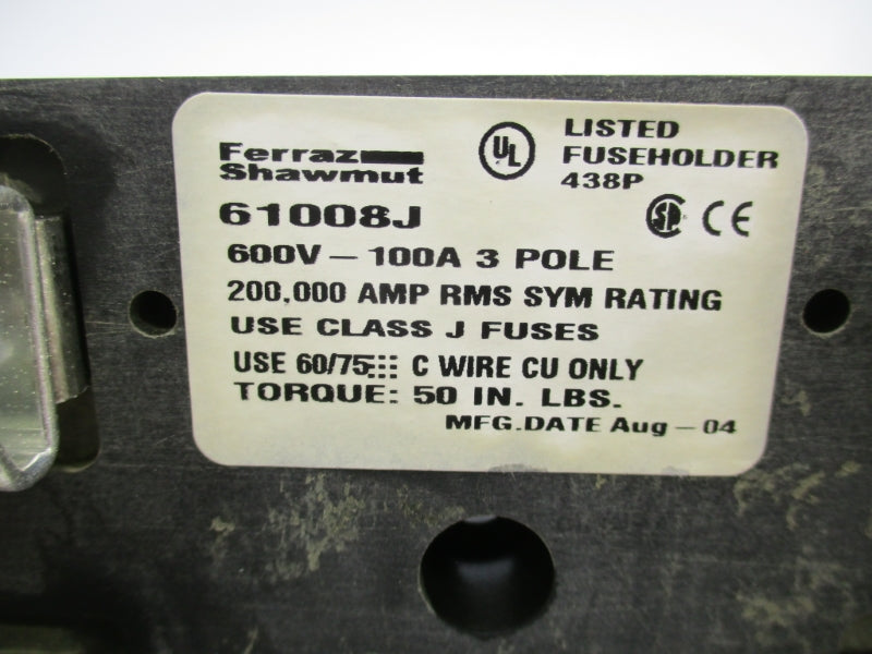 FERRAZ SHAWMUT 61008J 600V 100A NSMP