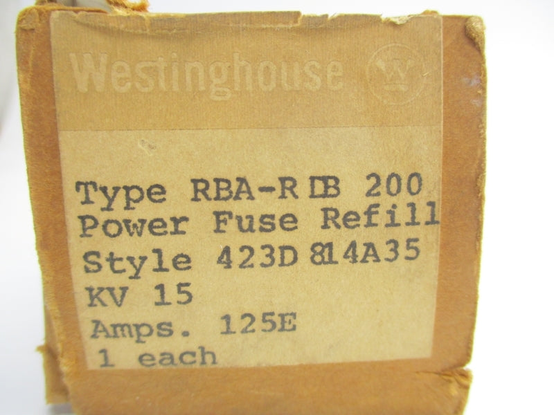WESTINGHOUSE RBA-RDB-200 423D814A35 15.5KV 125EA NSMP