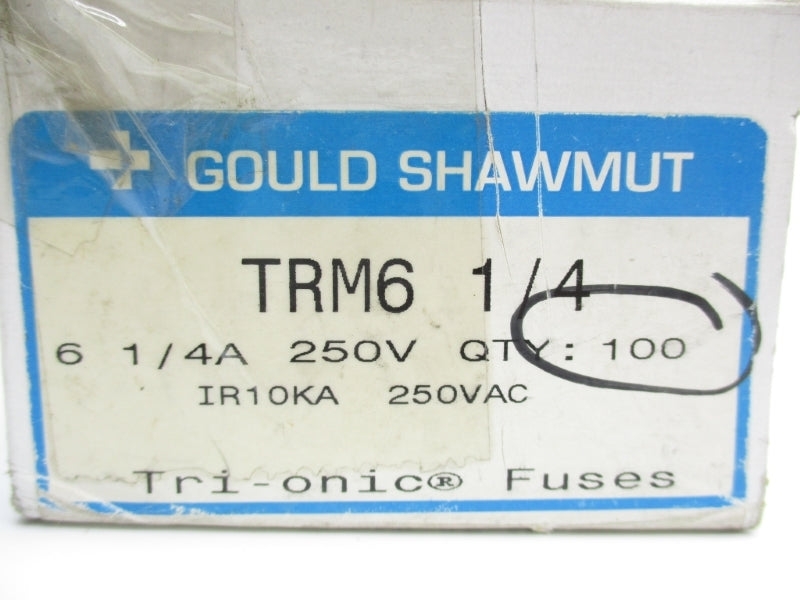 GOULD SHAWMUT TRM6-1/4 250VAC 6-1/4A (PKG OF 100) NSMP