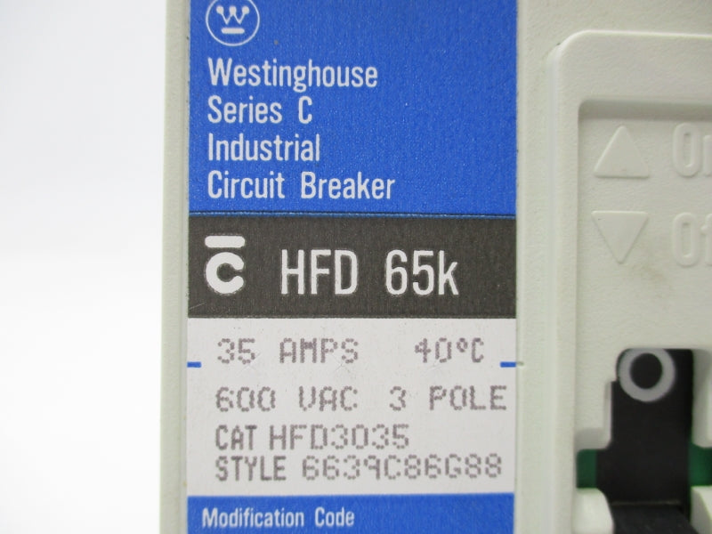 WESTINGHOUSE HFD3035 SER. C 600VAC 35A NSMP