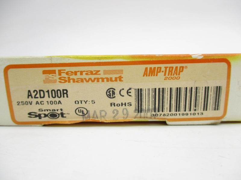 FERRAZ SHAWMUT A2D100R 250VAC/DC 100A (PKG OF 5) NSMP
