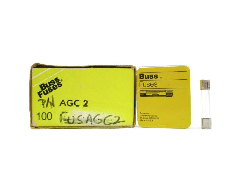 BUSSMANN AGC2 250VAC 2A (PKG OF 100) NSMP