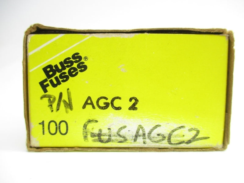 BUSSMANN AGC2 250VAC 2A (PKG OF 100) NSMP