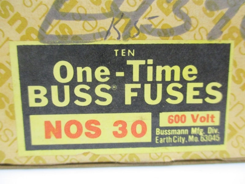BUSSMANN NOS30 600VAC 30A (PKG OF 10) NSMP