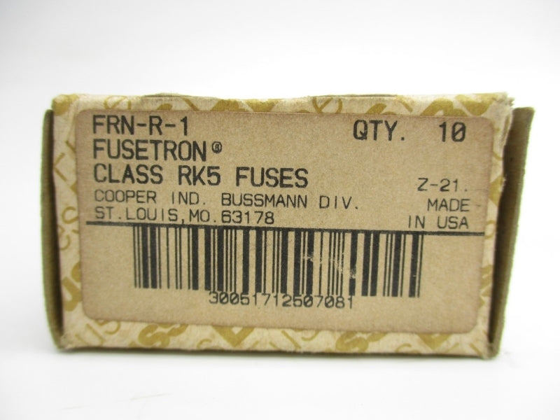 BUSSMANN FRN-R-1 250VAC 1A (PKG OF 10) (BR/BL) NSMP
