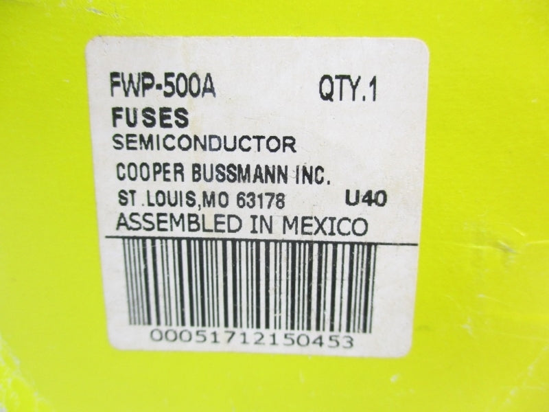 BUSSMANN FWP-500A 700VAC/DC 500A (YL/WH) NSMP