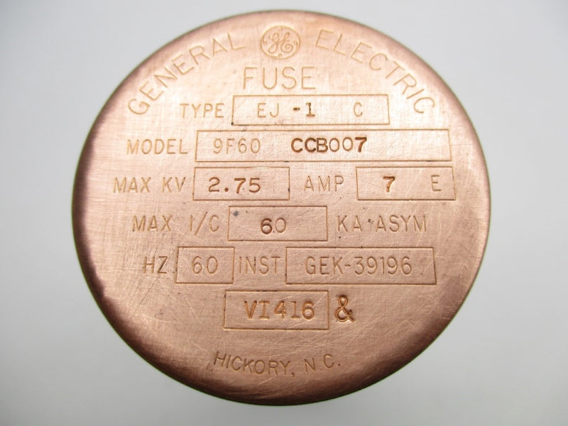 GENERAL ELECTRIC 9F60CCB007 2.75KV 7EA NSMP