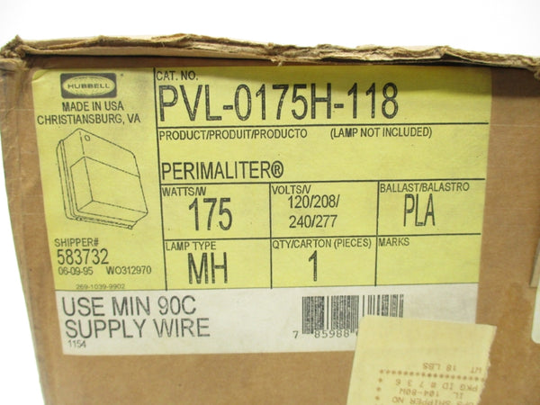 HUBBELL PVL-0175H-118 277V NSFS