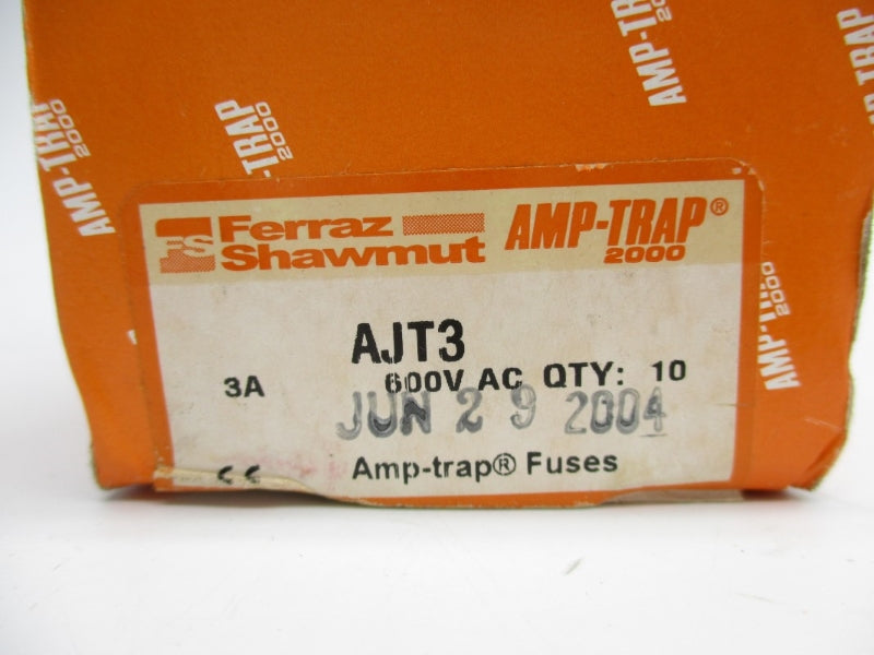 FERRAZ SHAWMUT AJT3 600VAC 3A (PKG OF 10) NSMP