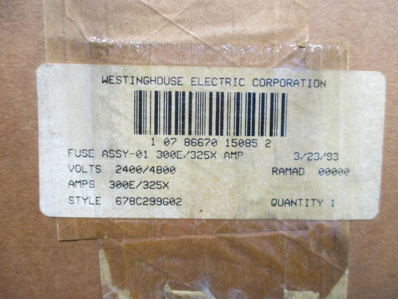 WESTINGHOUSE 678C299G02 4800VAC 300EA NSMP