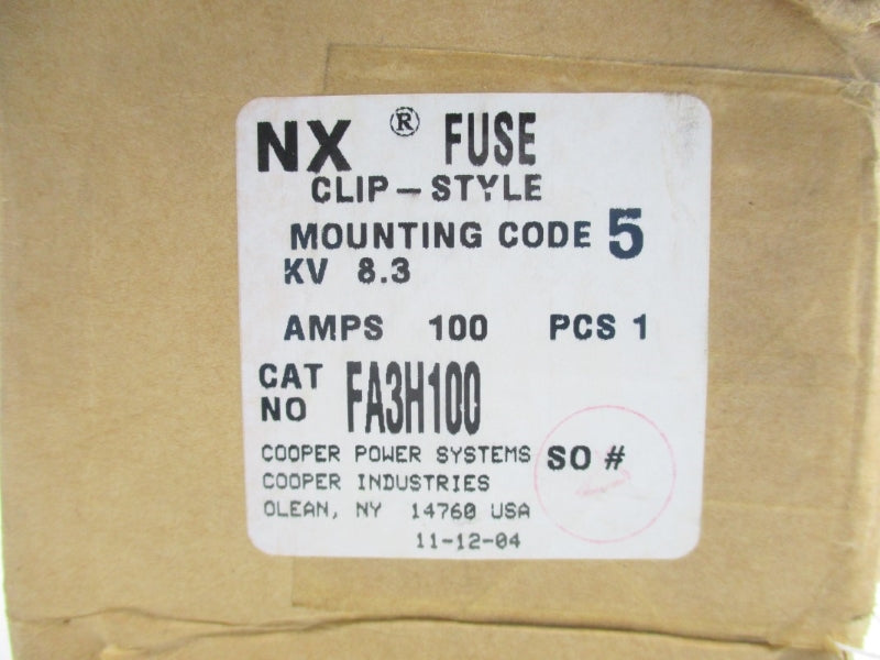 COOPER FA3H100 8.3KV 100A NSFS