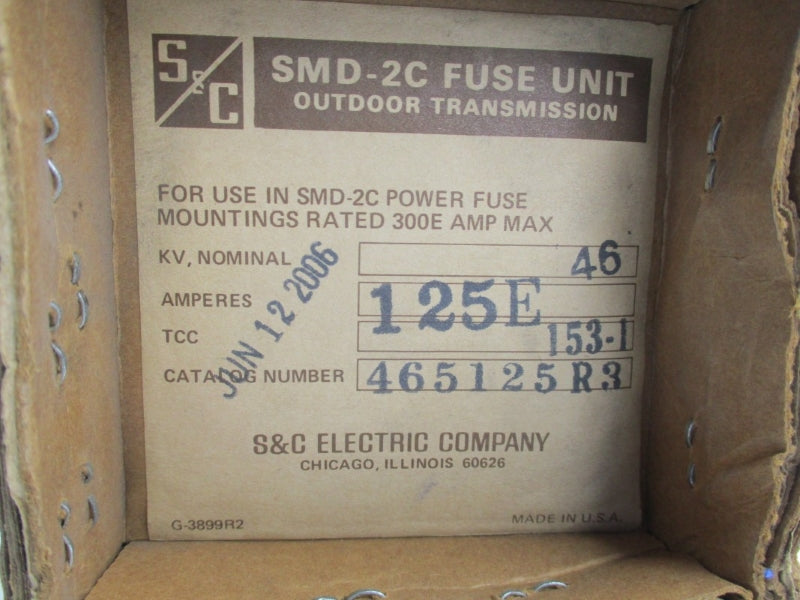 S&C 465125R3 46KV 125EA NSFS