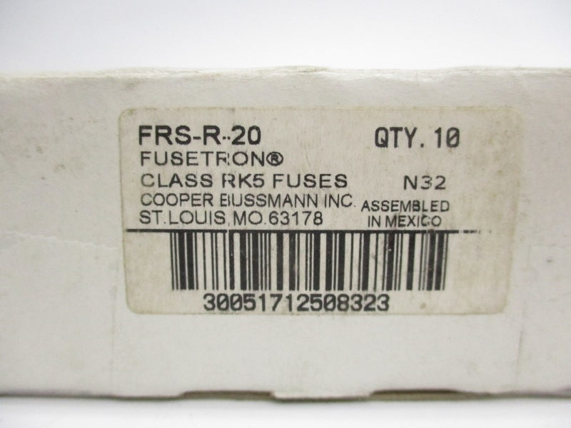 BUSSMANN FRS-R-20 600VAC 20A (BLACK) (PKG OF 10) NSMP