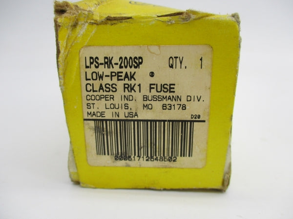 BUSSMANN LPS-RK-200SP 600VAC 200A (SHORT) (YL/BL) NSMP