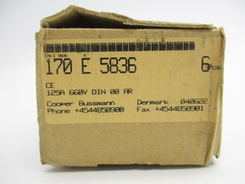 BUSSMANN 170E5836 660V 125A (PKG OF 6) NSMP