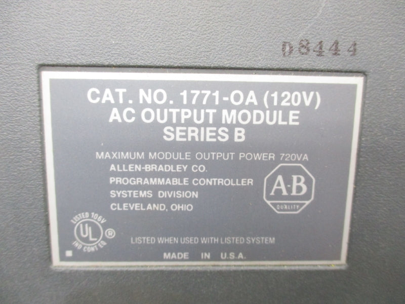 ALLEN BRADLEY 1771-OA 120VAC UNMP