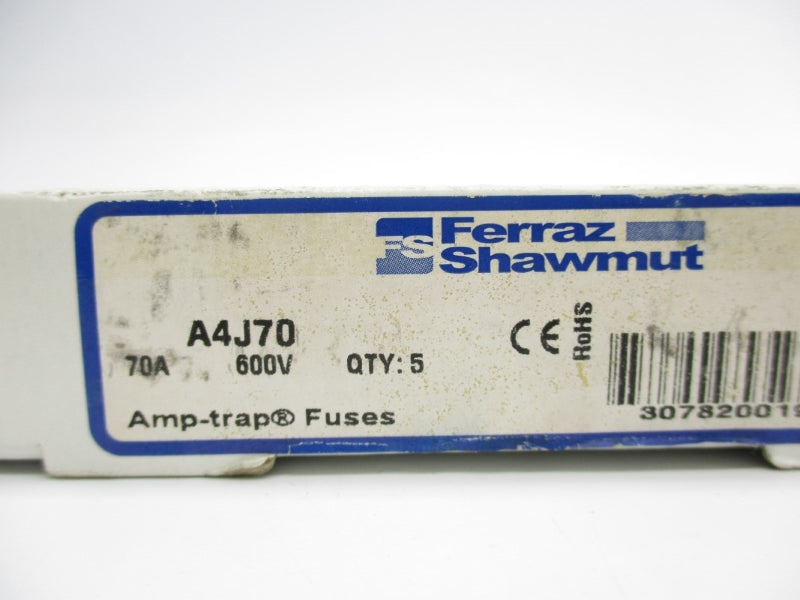 FERRAZ SHAWMUT A4J70 600VAC 70A (PKG OF 5) NSFS