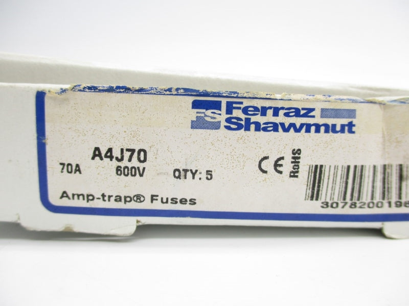 FERRAZ SHAWMUT A4J70 600VAC 70A (PKG OF 5) NSMP
